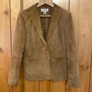 ALFANI 100% Leather Tan Suede Jacket XS